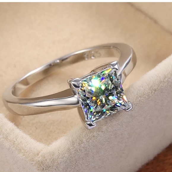 925 Silver Wedding Rings Women  White Sapphire - Picture 3 of 6